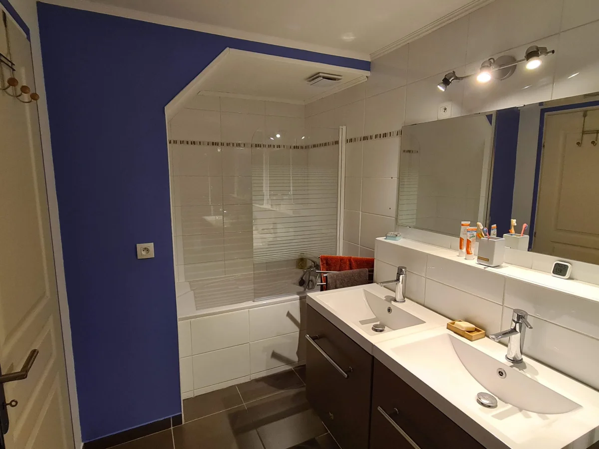 salle de bain baignoire rez-de-jardin